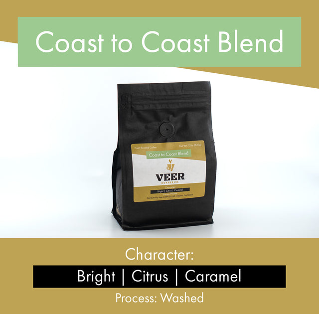 Veer Coffee Co. Coast to Coast Blend, Coffee Bag and Tasting Notes