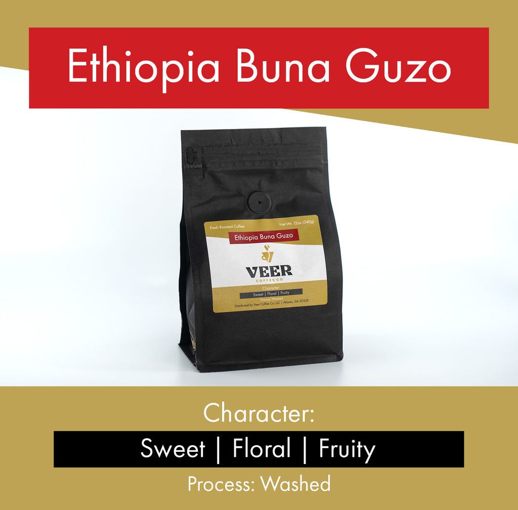 Veer Coffee Co. Ethiopia Buna Guzo, Coffee Bag and Tasting Notes