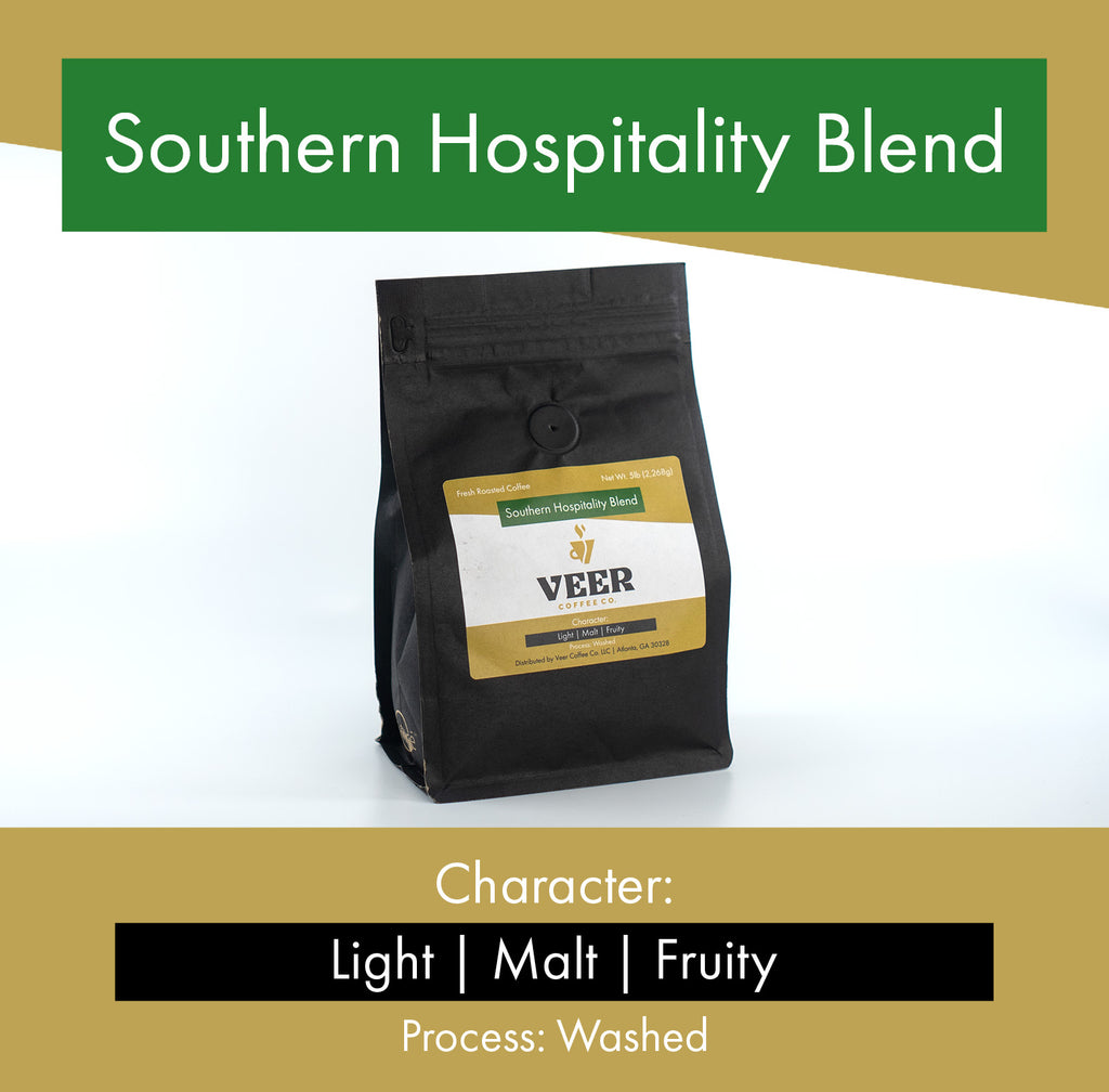 Veer Coffee Co. Southern Hospitality Blend, Coffee Bag and Tasting Notes